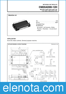 Mitsubishi CM20AD05-12H datasheet