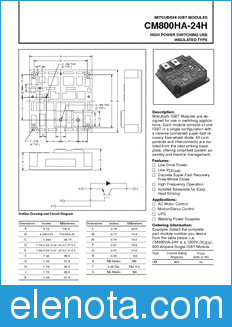 Mitsubishi CM800HA-24H datasheet