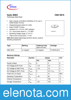 Infineon CMH0819 datasheet