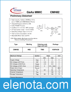 Infineon CMH82 datasheet