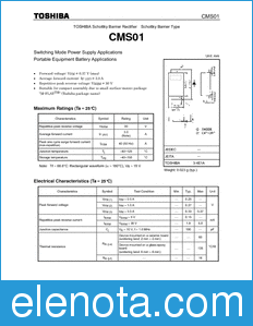 Toshiba CMS01 datasheet