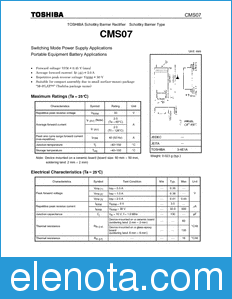 Toshiba CMS07 datasheet