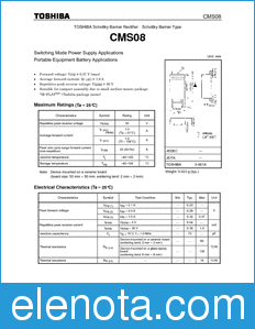 Toshiba CMS08 datasheet