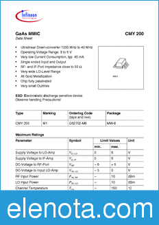 Infineon CMY200 datasheet