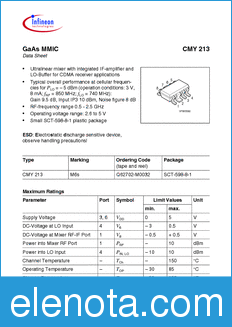 Infineon CMY213 datasheet