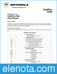 Motorola COLDFIRE2UMAD datasheet