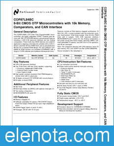 National Semiconductor COP87L84BC datasheet