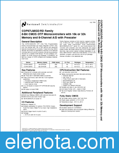 National Semiconductor COP87L88GD/RD datasheet