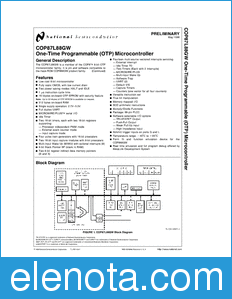 National Semiconductor COP87L88GW datasheet