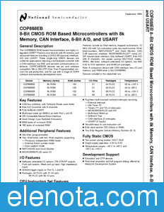 National Semiconductor COP888EB datasheet