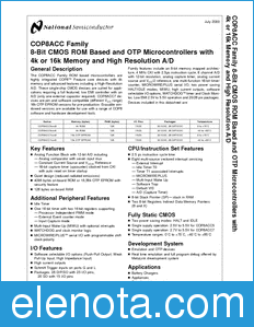 National Semiconductor COP8ACC datasheet