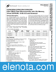 National Semiconductor COP8CBR9 datasheet
