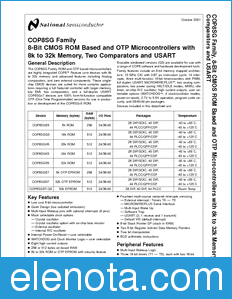 National Semiconductor COP8SG datasheet