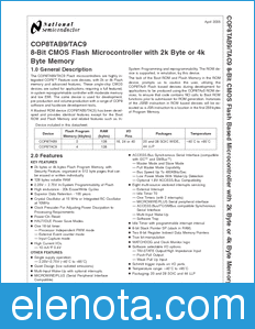 National Semiconductor COP8TAB9 datasheet