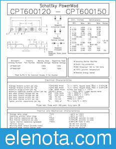 Microsemi CPT600120 datasheet