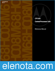 Motorola CPU08RM datasheet