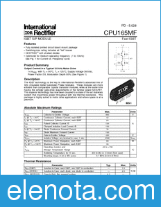 International Rectifier CPU165MF datasheet