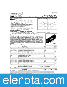 International Rectifier CPV362M4K datasheet