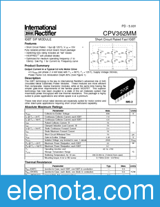International Rectifier CPV362MM datasheet