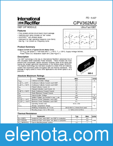 International Rectifier CPV362MU datasheet