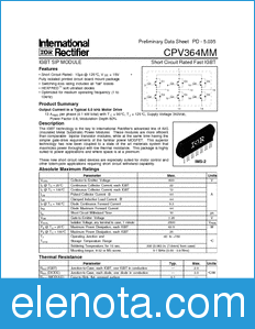 International Rectifier CPV364MM datasheet