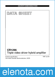 Philips CR1296 datasheet