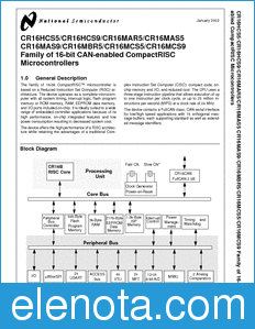National Semiconductor CR16HCS5 datasheet