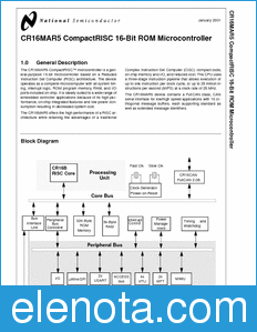 National Semiconductor CR16MAR5 datasheet