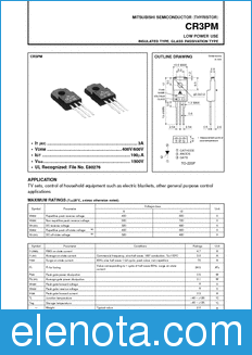 Mitsubishi CR3PM-12 datasheet