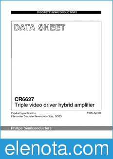 Philips CR6627 datasheet
