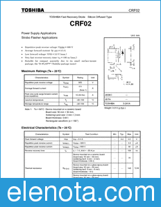 Toshiba CRF02 datasheet
