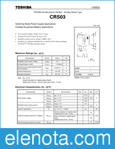 Toshiba CRS03 datasheet