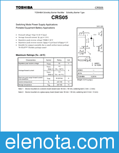 Toshiba CRS05 datasheet