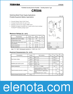 Toshiba CRS06 datasheet