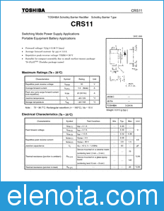 Toshiba CRS11 datasheet