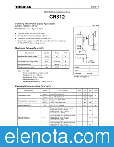 Toshiba CRS12 datasheet