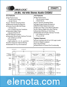 Cirrus Logic CS4271 datasheet