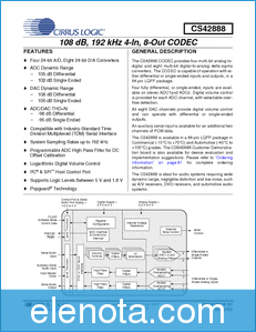Cirrus Logic CS42888 datasheet