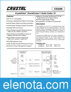 Cirrus Logic CS4299 datasheet