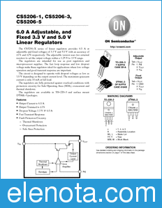 ON Semiconductor CS5206-1 datasheet
