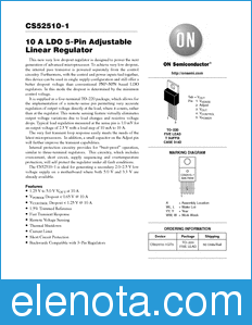 ON Semiconductor CS52510-1 datasheet