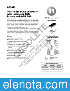 ON Semiconductor CS5322 datasheet