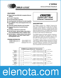 Cirrus Logic CS8904 datasheet