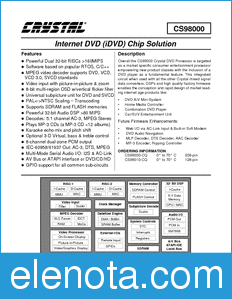Cirrus Logic CS98000 datasheet