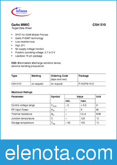 Infineon CSH510 datasheet