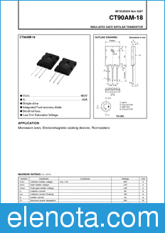 Mitsubishi CT90AM-18 datasheet