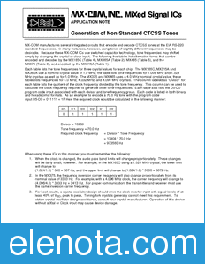 CML CTCSS datasheet