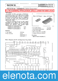 Sony Semiconductor CX20201A-1 datasheet