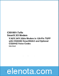 Conexant CX81801-72 datasheet