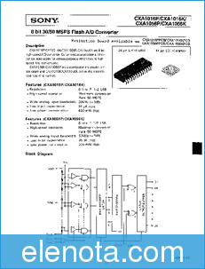 Sony CXA1016 datasheet